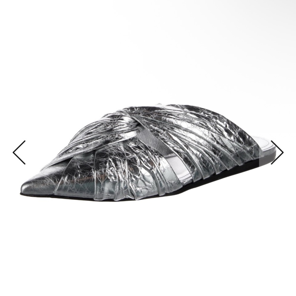 Givenchy Metallic Silver Mules - Picture 3 of 4